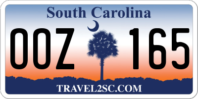 SC license plate OOZ165