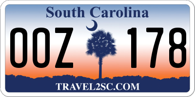 SC license plate OOZ178
