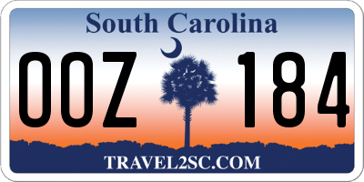 SC license plate OOZ184