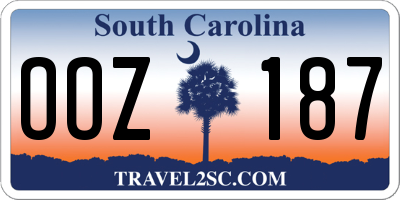 SC license plate OOZ187