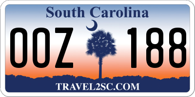 SC license plate OOZ188