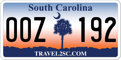SC license plate OOZ192