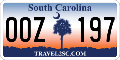 SC license plate OOZ197