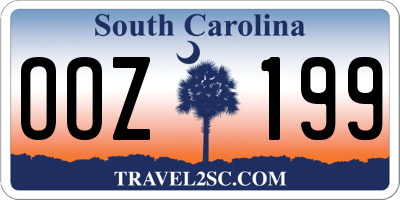 SC license plate OOZ199