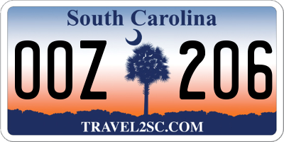 SC license plate OOZ206