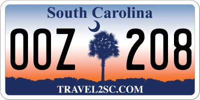 SC license plate OOZ208