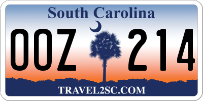 SC license plate OOZ214