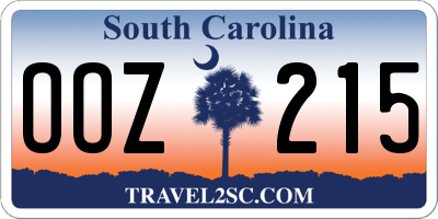 SC license plate OOZ215