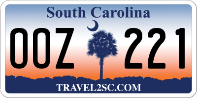 SC license plate OOZ221