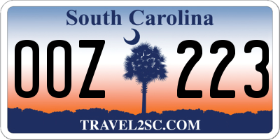SC license plate OOZ223