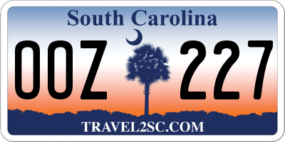 SC license plate OOZ227