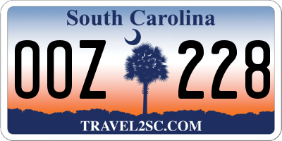 SC license plate OOZ228
