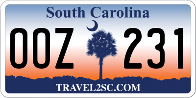 SC license plate OOZ231