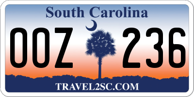 SC license plate OOZ236