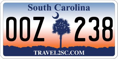 SC license plate OOZ238