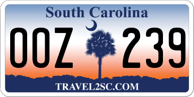 SC license plate OOZ239