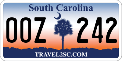 SC license plate OOZ242