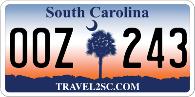 SC license plate OOZ243