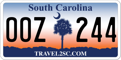 SC license plate OOZ244