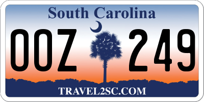 SC license plate OOZ249