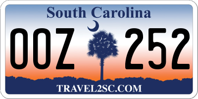 SC license plate OOZ252