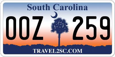 SC license plate OOZ259
