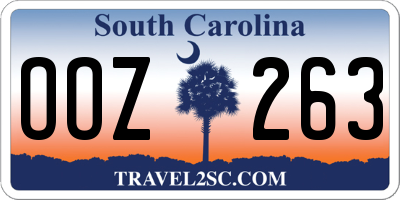 SC license plate OOZ263