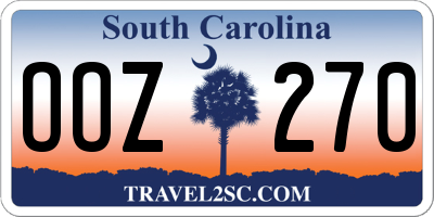 SC license plate OOZ270