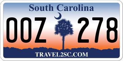 SC license plate OOZ278