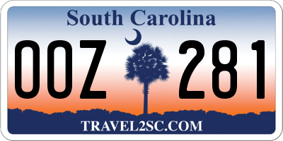 SC license plate OOZ281