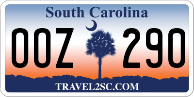 SC license plate OOZ290