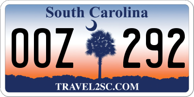 SC license plate OOZ292
