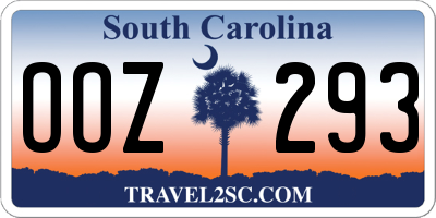 SC license plate OOZ293