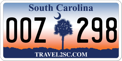 SC license plate OOZ298