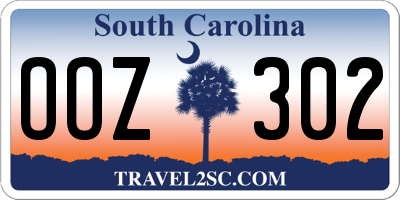 SC license plate OOZ302