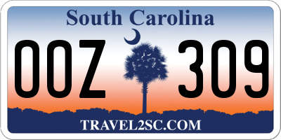 SC license plate OOZ309