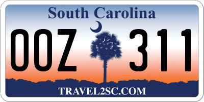 SC license plate OOZ311