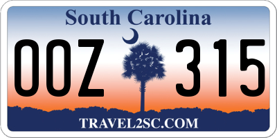 SC license plate OOZ315