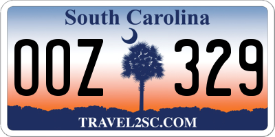 SC license plate OOZ329