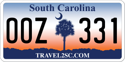 SC license plate OOZ331