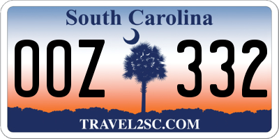 SC license plate OOZ332