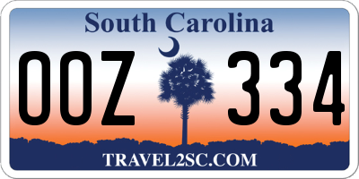 SC license plate OOZ334