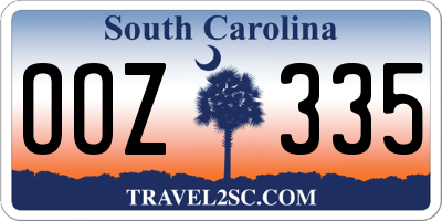 SC license plate OOZ335