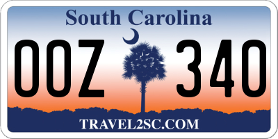 SC license plate OOZ340