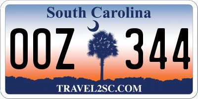 SC license plate OOZ344