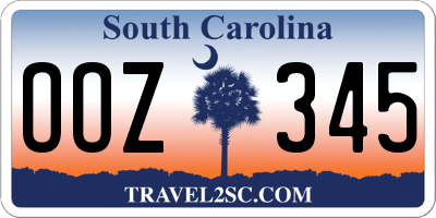 SC license plate OOZ345