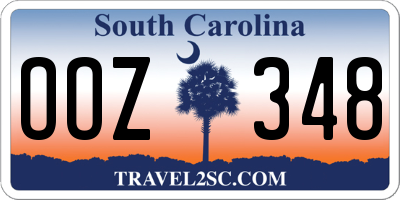 SC license plate OOZ348