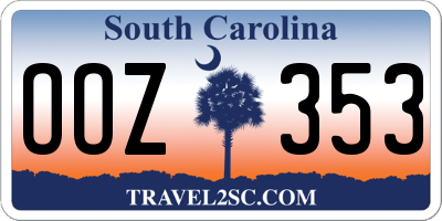 SC license plate OOZ353