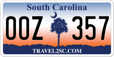 SC license plate OOZ357