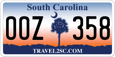 SC license plate OOZ358